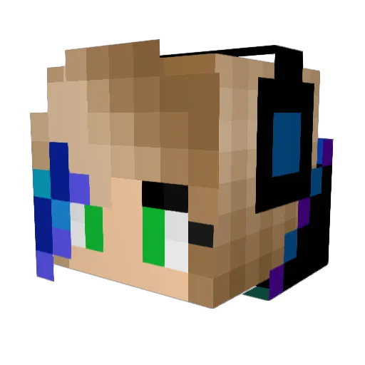 londour Minecraft avatar head, 3D render