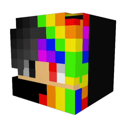 londyx Minecraft avatar head, 3D render