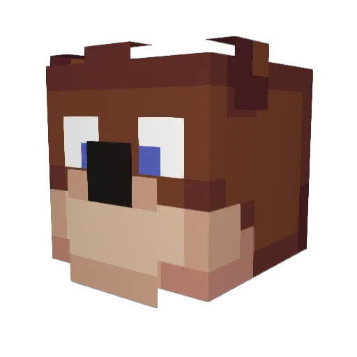 lone0001 Minecraft avatar head, 3D render
