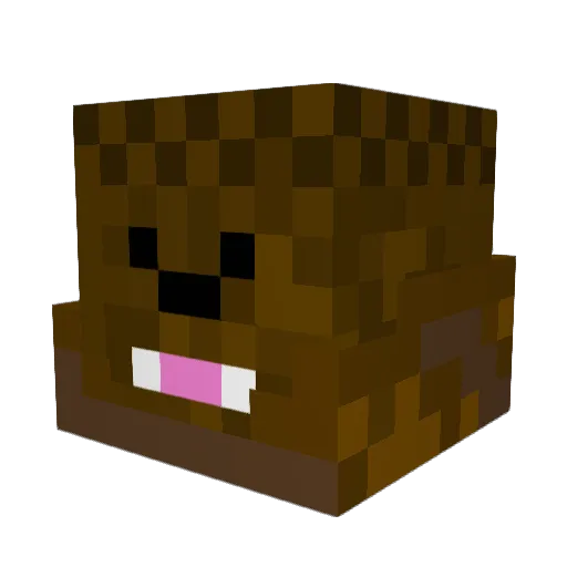 lone_bacca Minecraft avatar head, 3D render