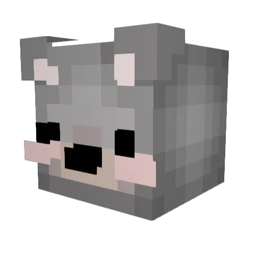lonelymouse Minecraft avatar head, 3D render