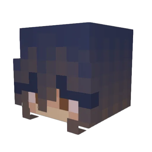 lonelyparable Minecraft avatar head, 3D render