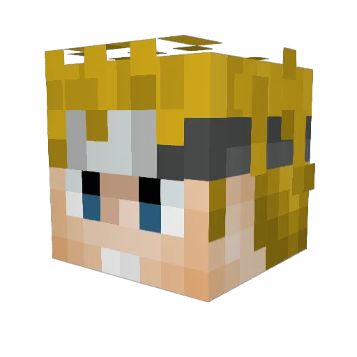lonelysteve Minecraft avatar head, 3D render