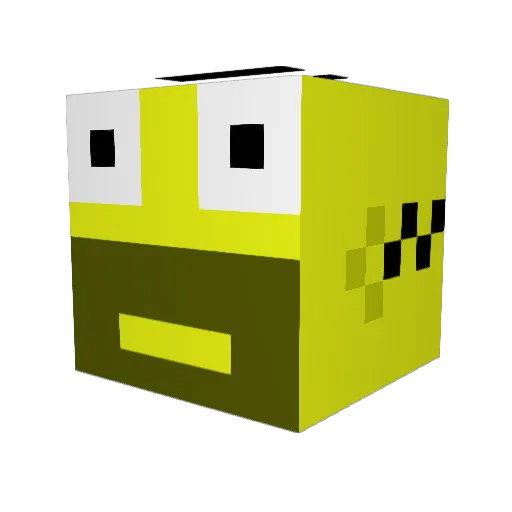 lonesing Minecraft avatar head, 3D render