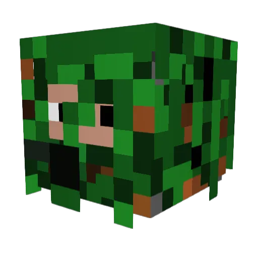 lonewolf71 Minecraft avatar head, 3D render