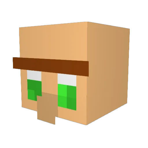 long_name Minecraft avatar head, 3D render