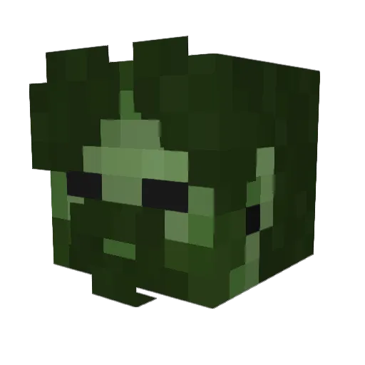 long_rhode Minecraft avatar head, 3D render