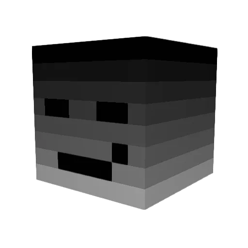 long_v Minecraft avatar head, 3D render