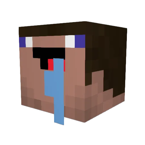 long_wizard Minecraft avatar head, 3D render