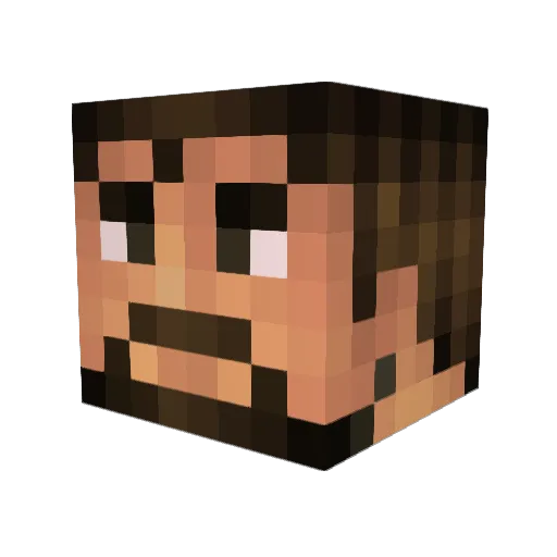 longboarder08 Minecraft avatar head, 3D render