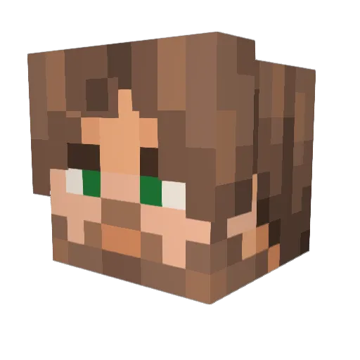 longchu Minecraft avatar head, 3D render