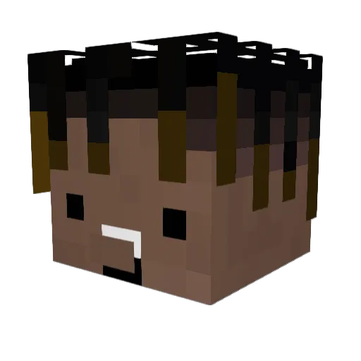 longdihplayer Minecraft avatar head, 3D render