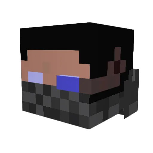 longfu2000 Minecraft avatar head, 3D render