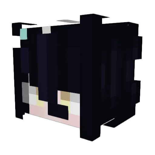 longgedada Minecraft avatar head, 3D render
