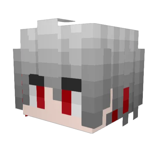 longhuole Minecraft avatar head, 3D render