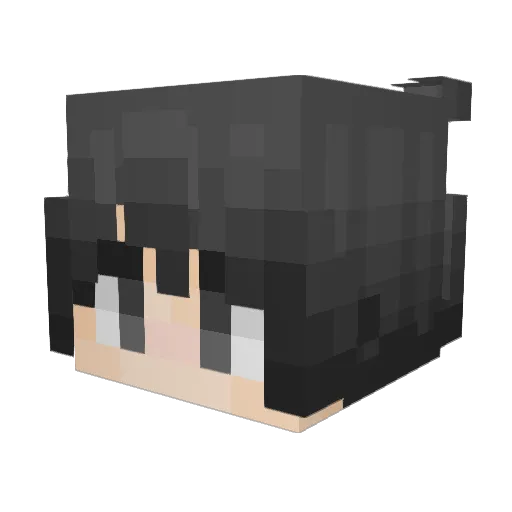 longqishiwu Minecraft avatar head, 3D render