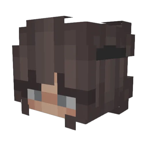 longrtw Minecraft avatar head, 3D render