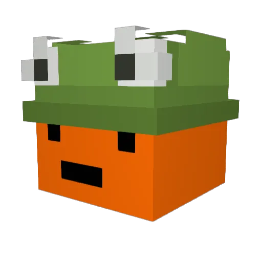 longsapo Minecraft avatar head, 3D render