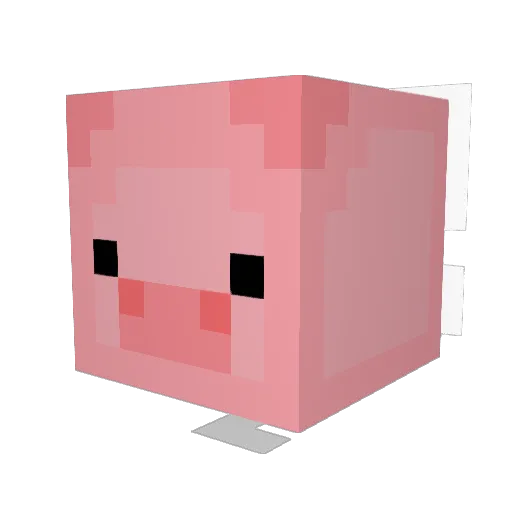 longtommy Minecraft avatar head, 3D render