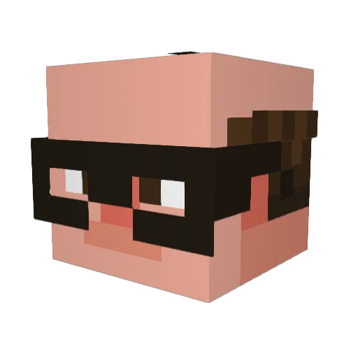 loni_e Minecraft avatar head, 3D render