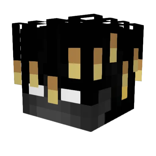 lonix_On Minecraft avatar head, 3D render