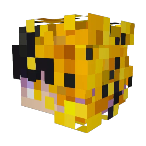 lonvom Minecraft avatar head, 3D render