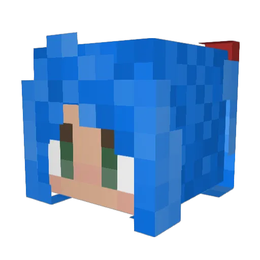 loocay_ Minecraft avatar head, 3D render