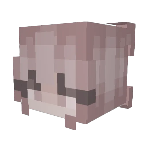 loofiey Minecraft avatar head, 3D render