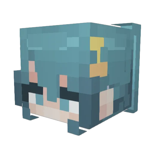 loohmooh Minecraft avatar head, 3D render