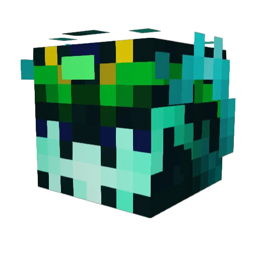 lookax Minecraft avatar head, 3D render