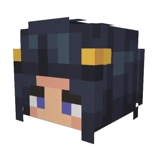 looker0 Minecraft avatar head, 3D render