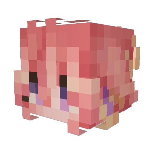 looking4Night Minecraft avatar head, 3D render