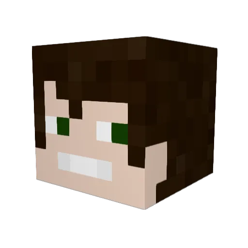 lookitsrobbie Minecraft avatar head, 3D render