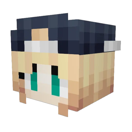 lookitzabby Minecraft avatar head, 3D render