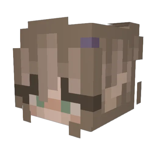 lookmood Minecraft avatar head, 3D render