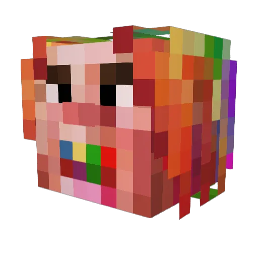 lookouturwindow Minecraft avatar head, 3D render
