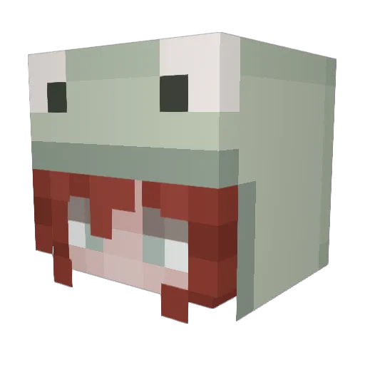 loomloonz Minecraft avatar head, 3D render