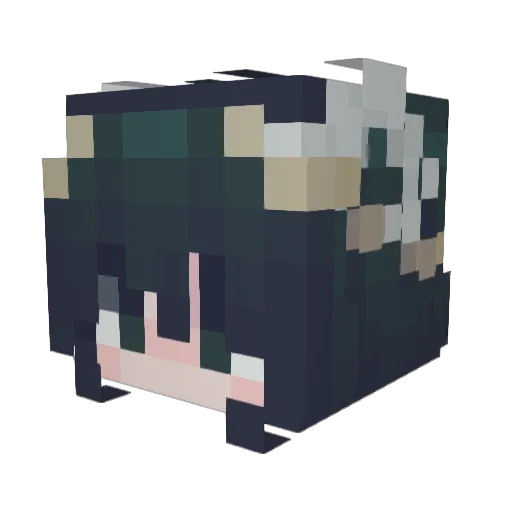 loomniu Minecraft avatar head, 3D render