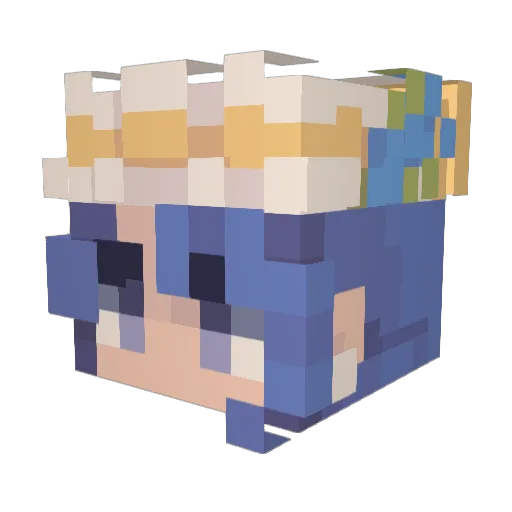 loonalazuli Minecraft avatar head, 3D render