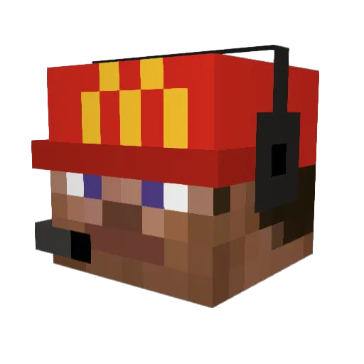 loonnn Minecraft avatar head, 3D render