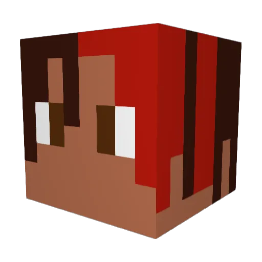 loony_tune Minecraft avatar head, 3D render