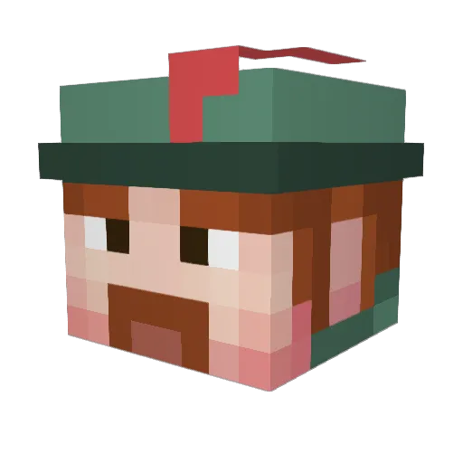 loonypot Minecraft avatar head, 3D render
