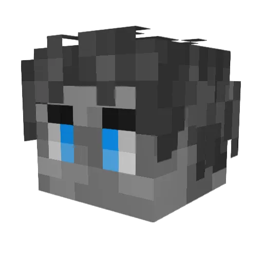 loonyv Minecraft avatar head, 3D render