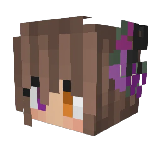 looofahh Minecraft avatar head, 3D render