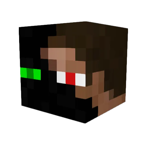 loool64 Minecraft avatar head, 3D render