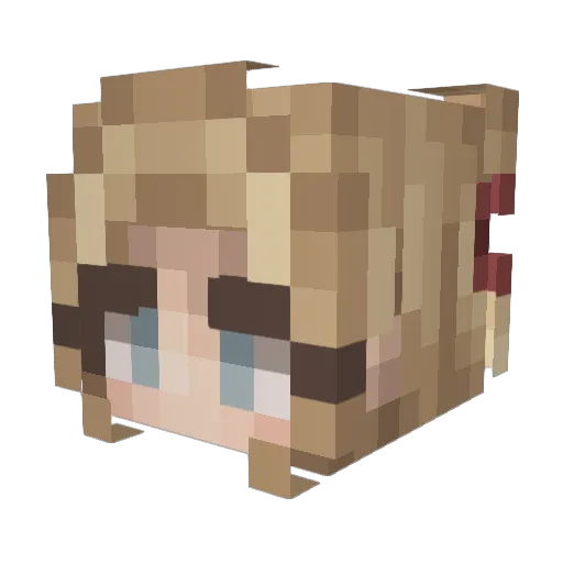 looooor Minecraft avatar head, 3D render