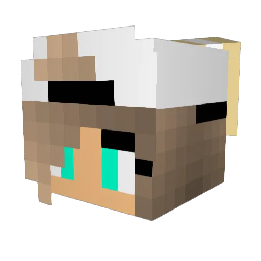 loooula Minecraft avatar head, 3D render
