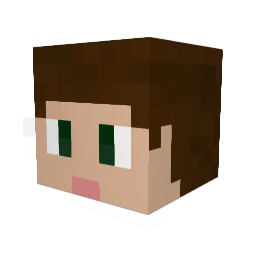 loopac Minecraft avatar head, 3D render