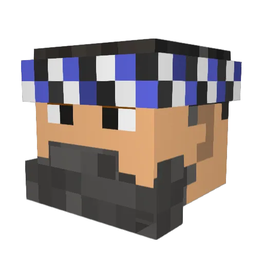 loopycream Minecraft avatar head, 3D render