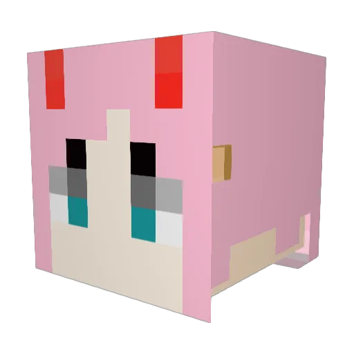 loopyes Minecraft avatar head, 3D render